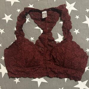 Maroon Lace Bralette
